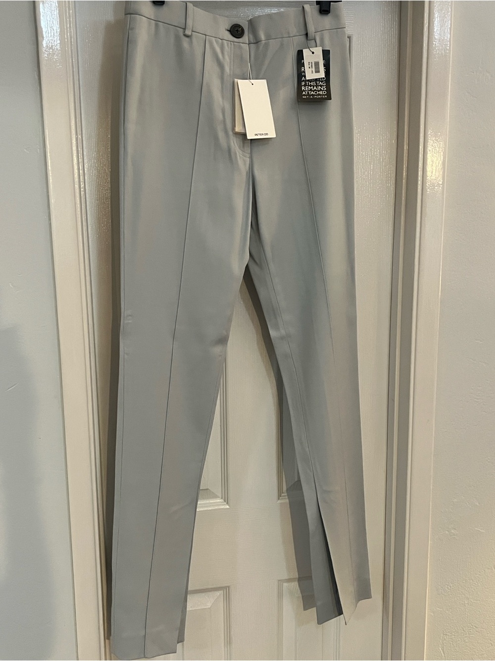 PETER DO Women's Straight Leg Dress Pants in Light Gray